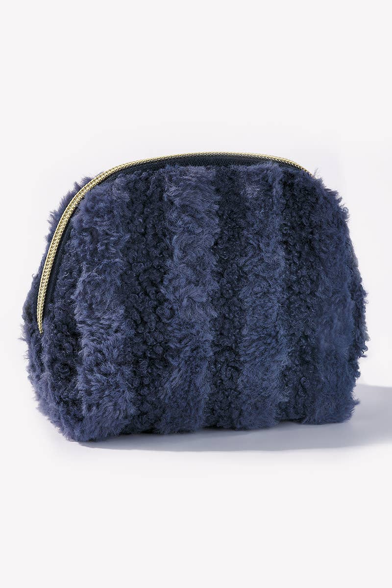 Rounded striped Teddy makeup bag CY233JH