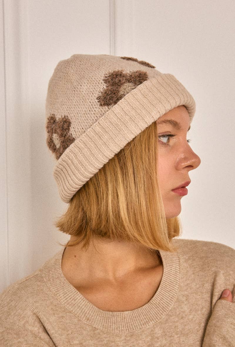 Floral wool beanie MJ206SD
