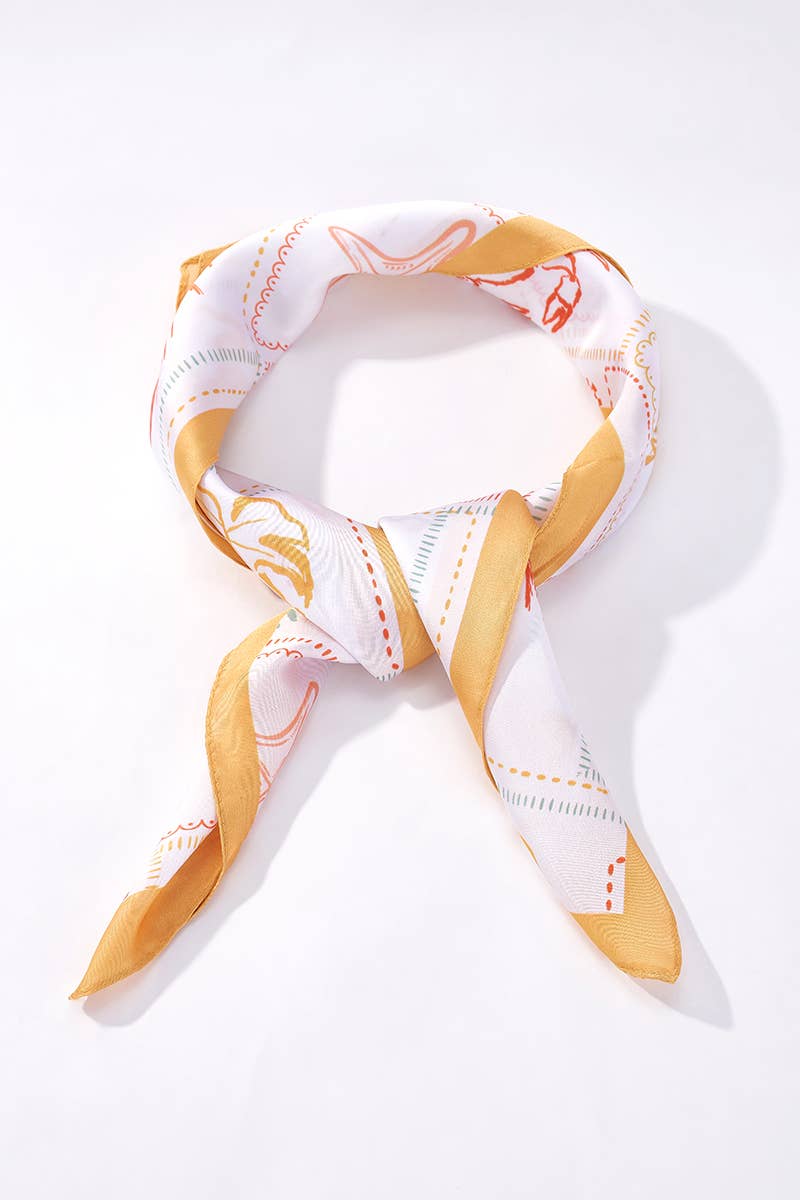Patterned scarf 65 X 65 CM FL324DF