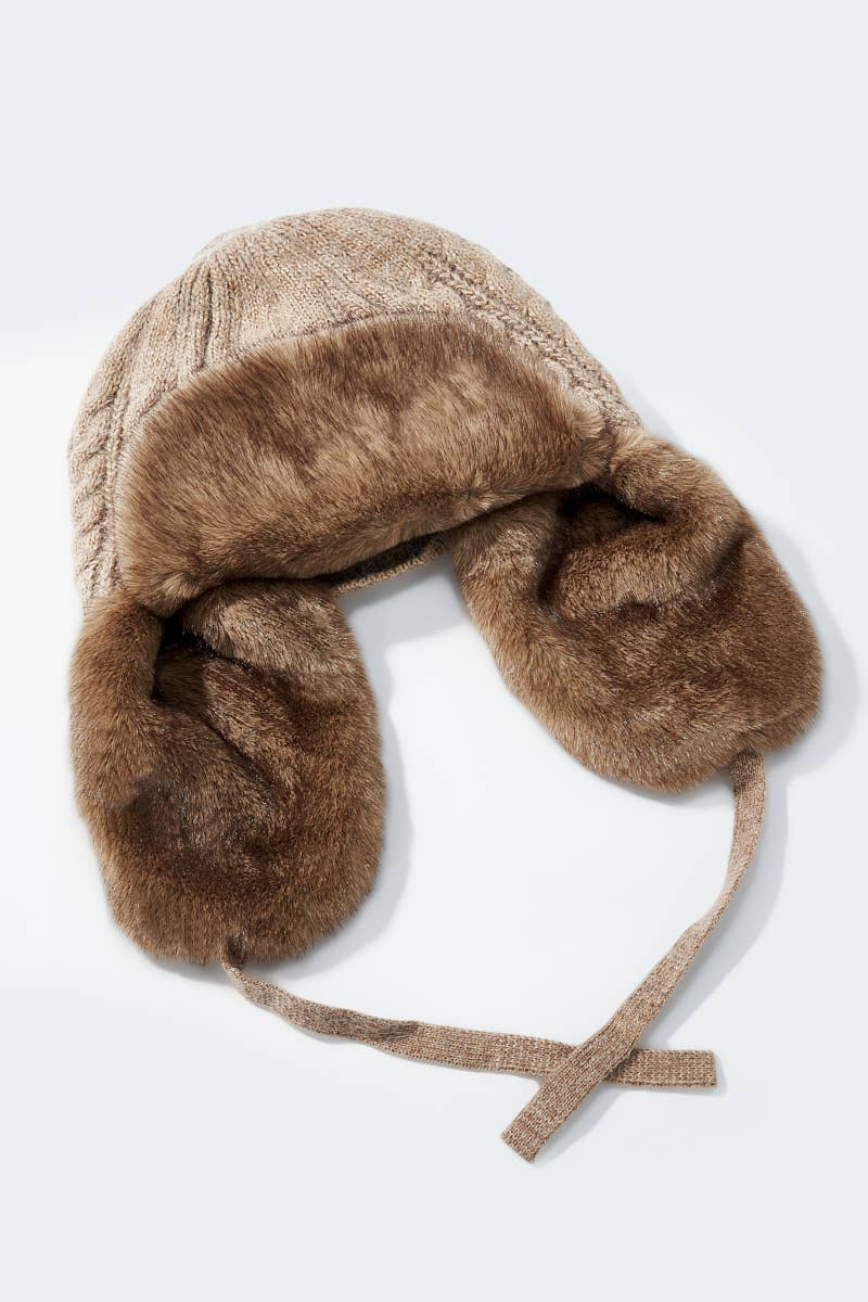 MJ218SD wool ear-flap beanie
