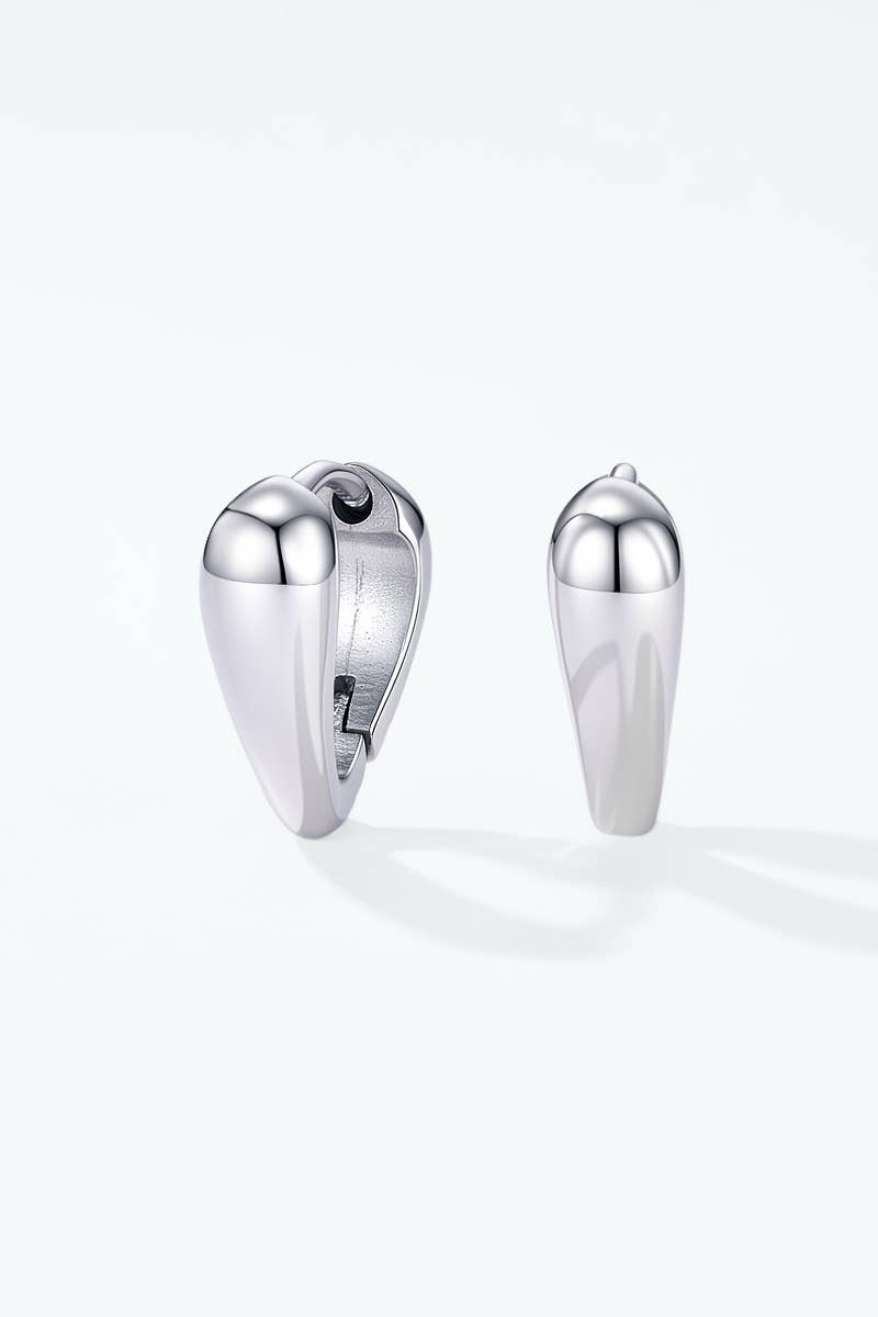 Mini puffed teardrop hoop earrings 124AQ821
