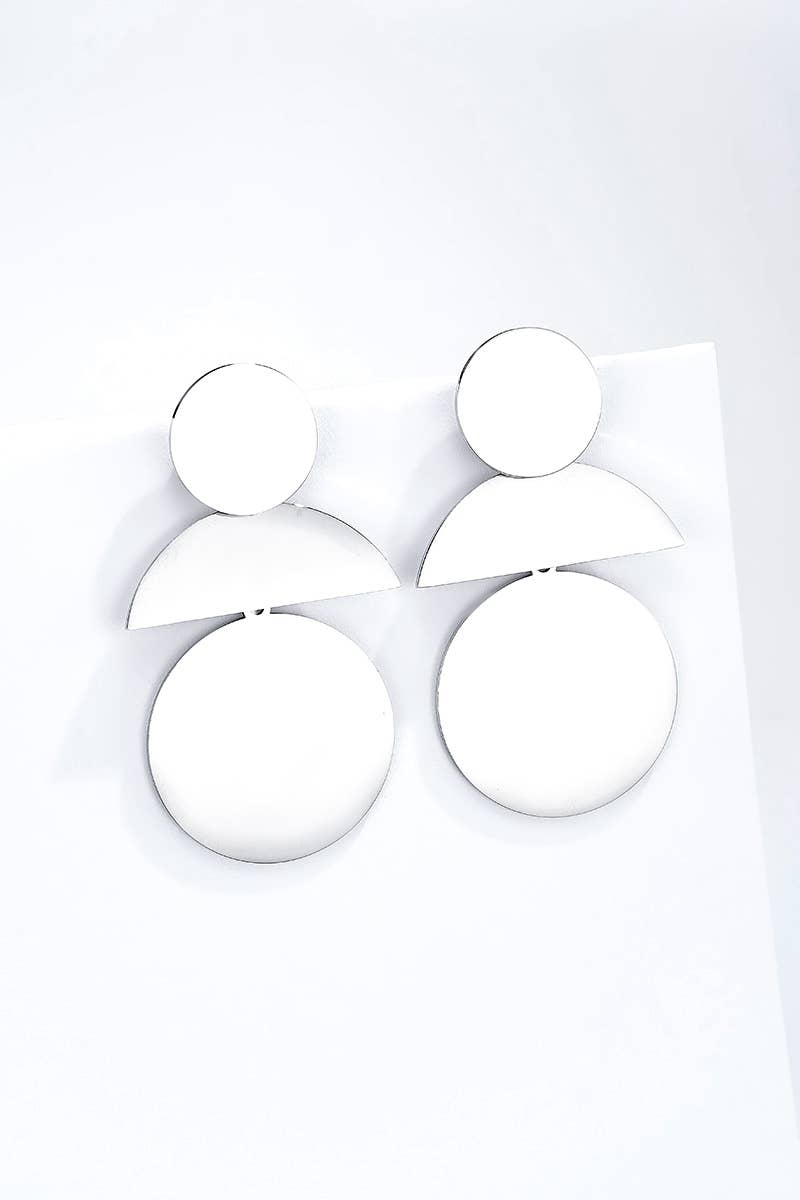 Boucles d'oreilles géométriques en acier inoxydable 124AQ385