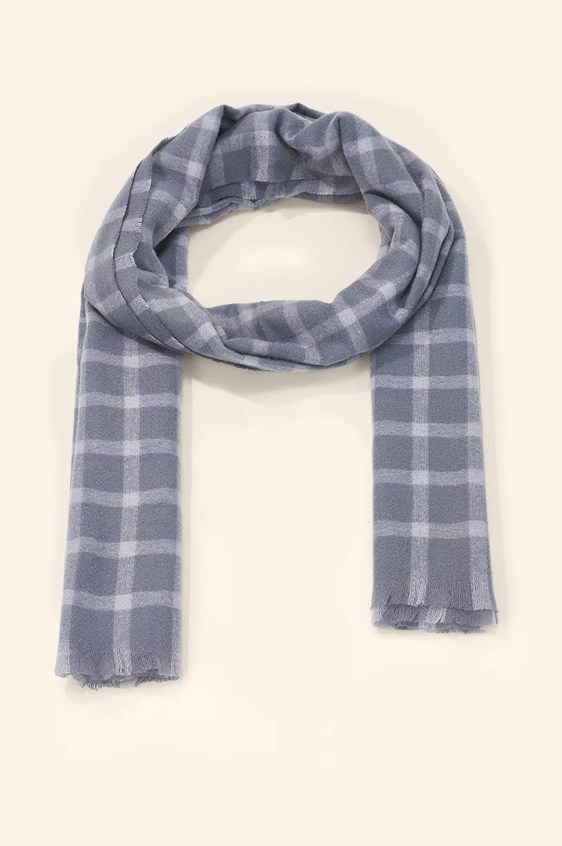 FL623DF plaid thin scarf