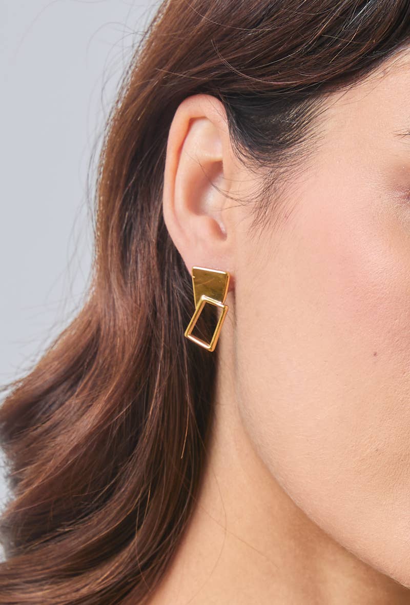 Boucles d'oreilles en acier inoxydable 124DY34