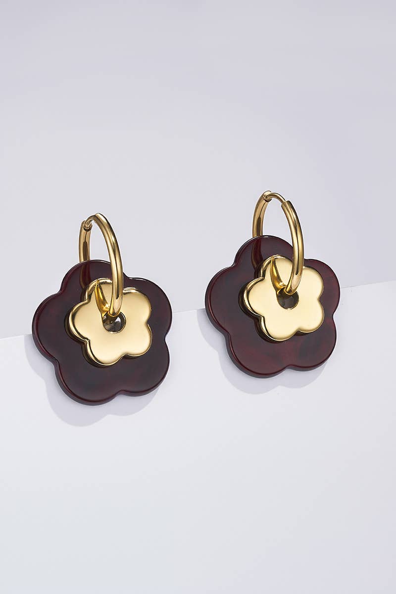 Boucles d'oreilles en acier inoxydable 124RX258