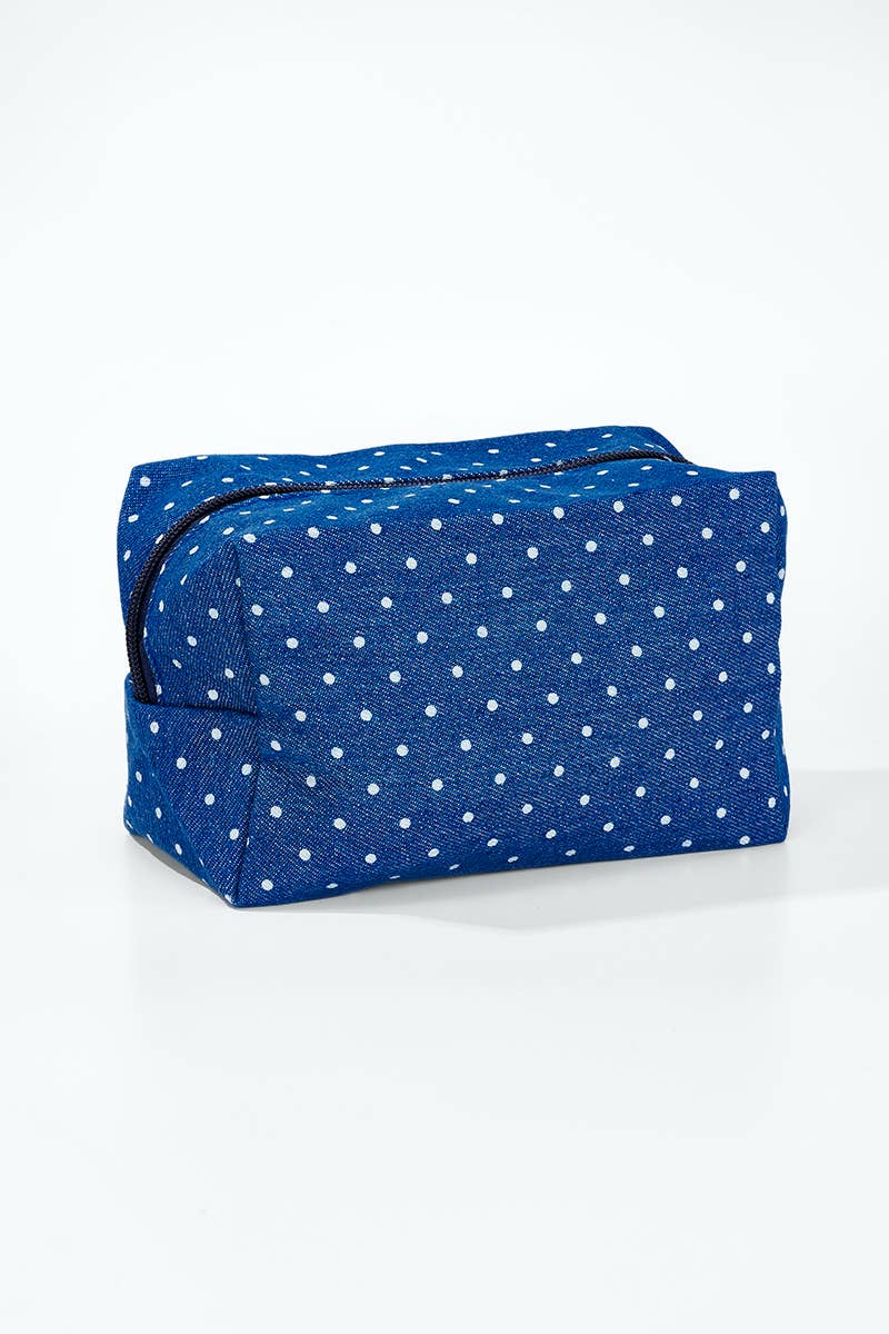 Trousse de maquillage en peluche à petits pois CY325JH