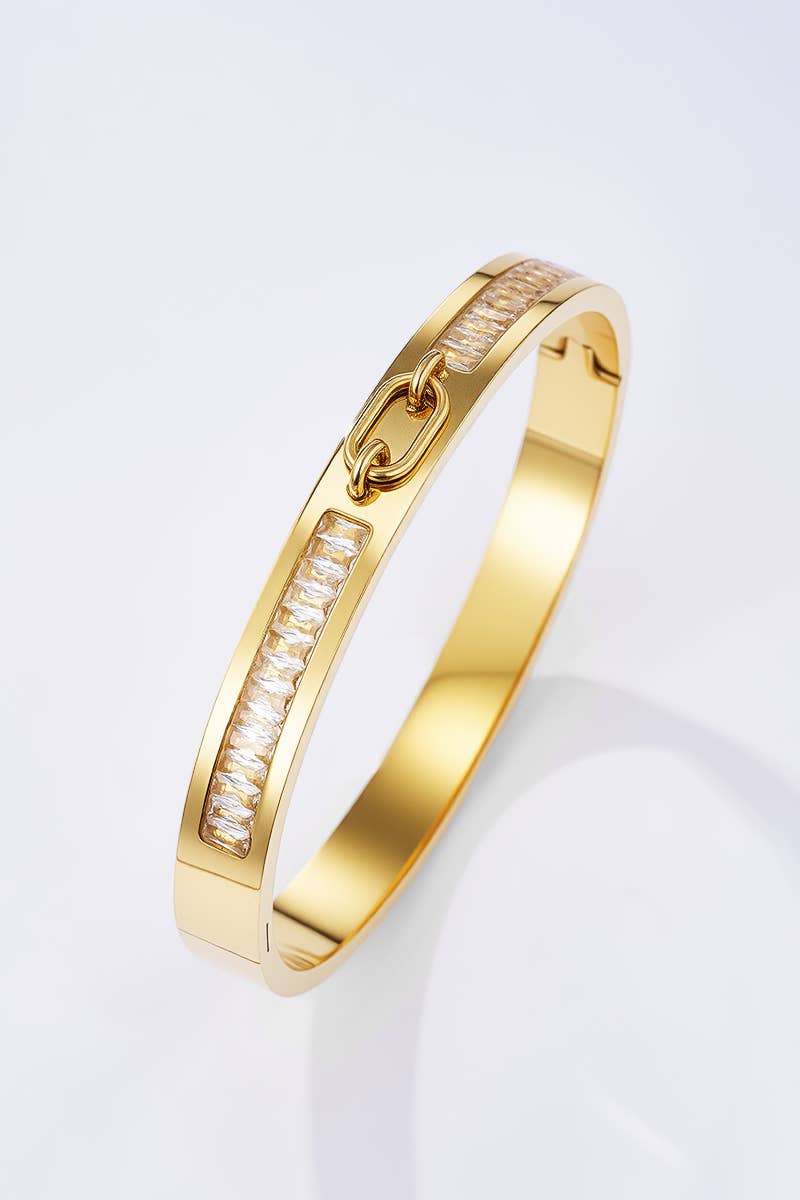 Stainless steel bangle bracelet 324AQ307