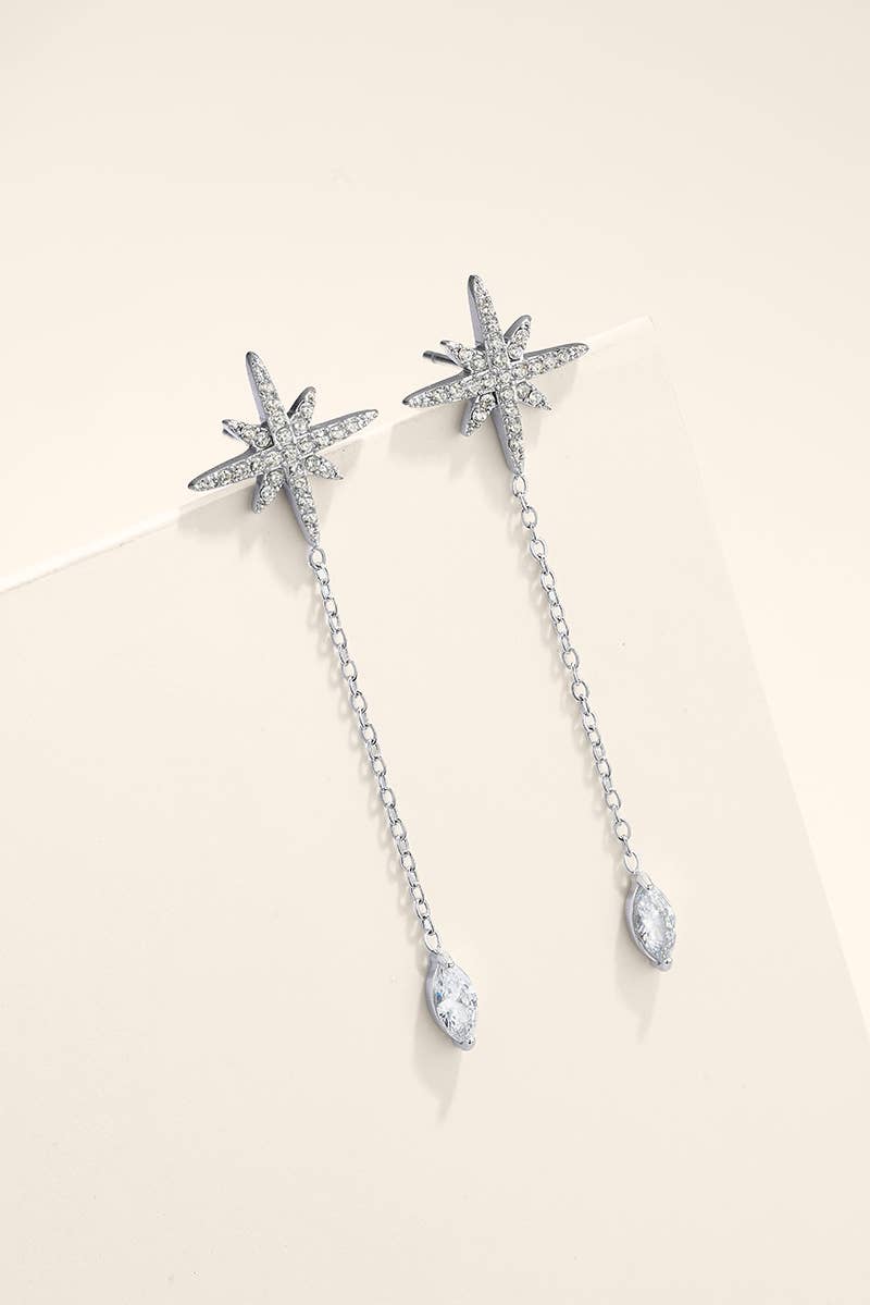 Boucles d’oreilles étoile en acier inoxydable 124AQ762