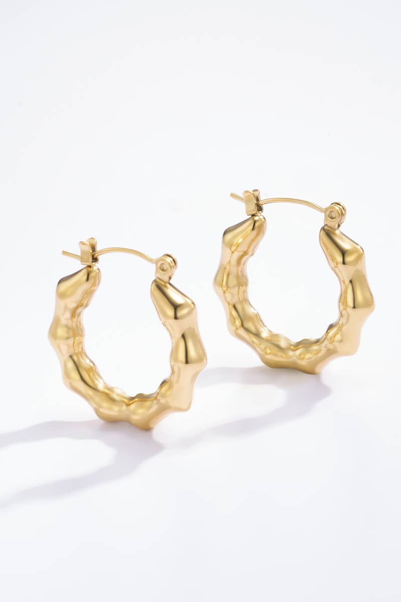 Boucles d'oreilles créoles en acier inoxydable 124AQ120