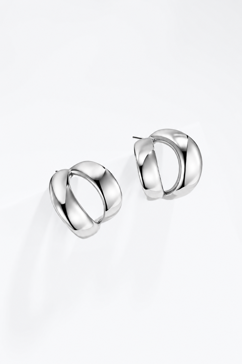 Boucles d'oreilles demi-créoles en acier inoxydable 124AQ751