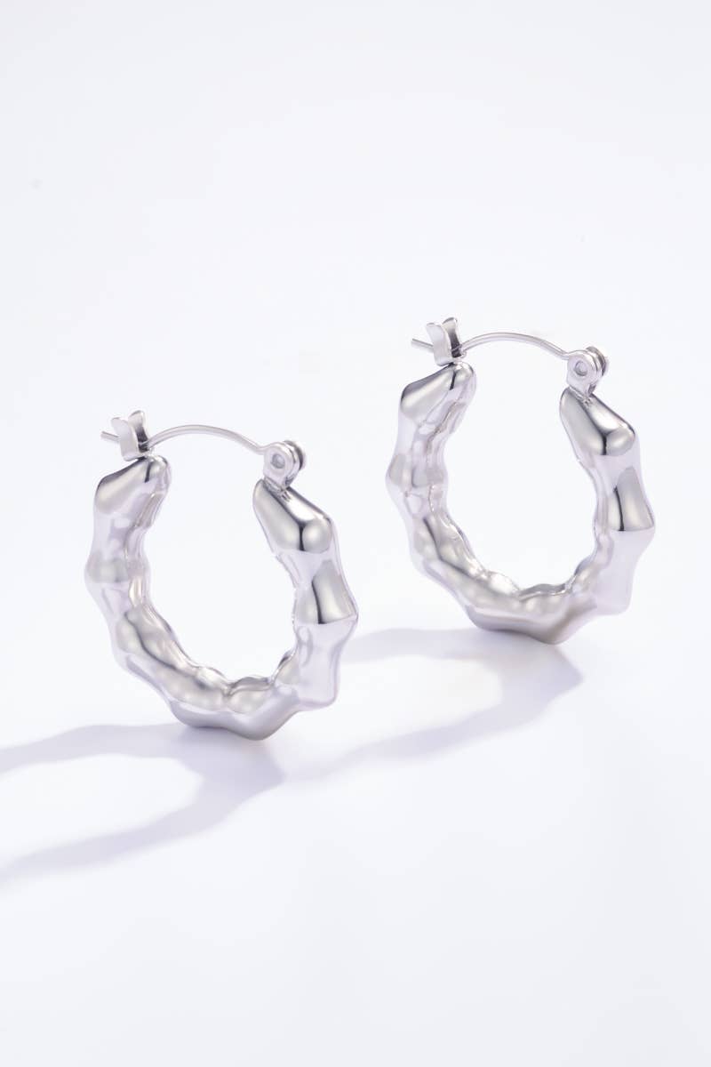 Boucles d'oreilles créoles en acier inoxydable 124AQ120