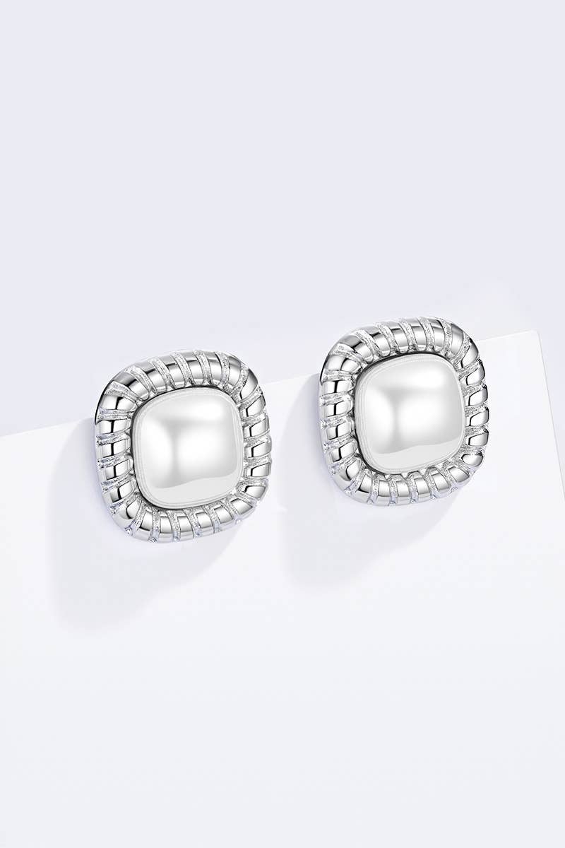 124AQ509 stainless steel earrings