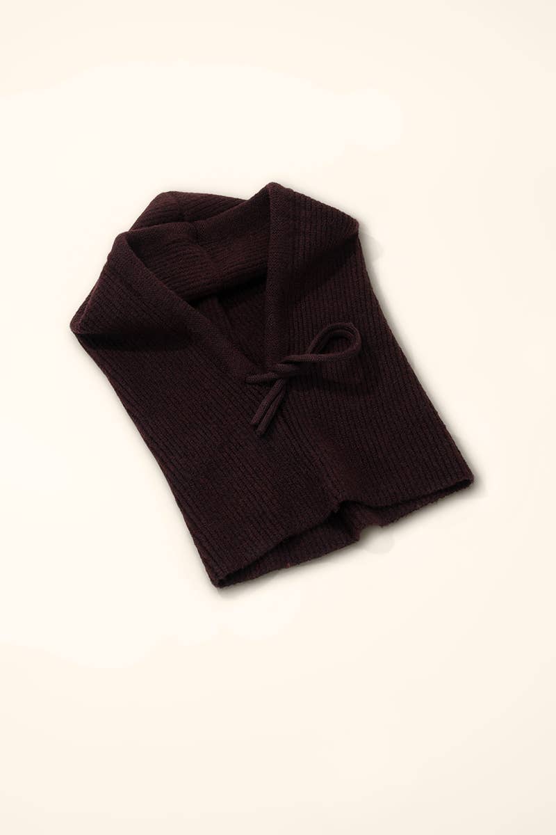 Wool tie-up balaclava MJ001DF