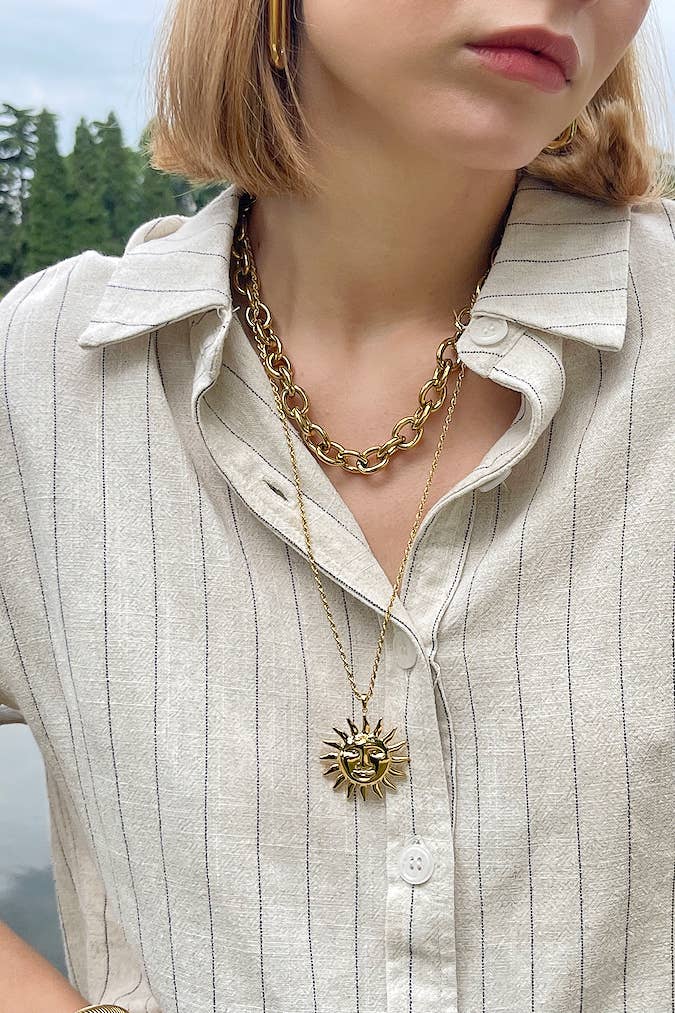 Stainless steel necklace 224AQ135