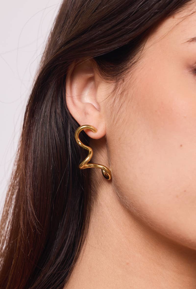 Boucles d'oreille en acier inoxydable 124AQ367