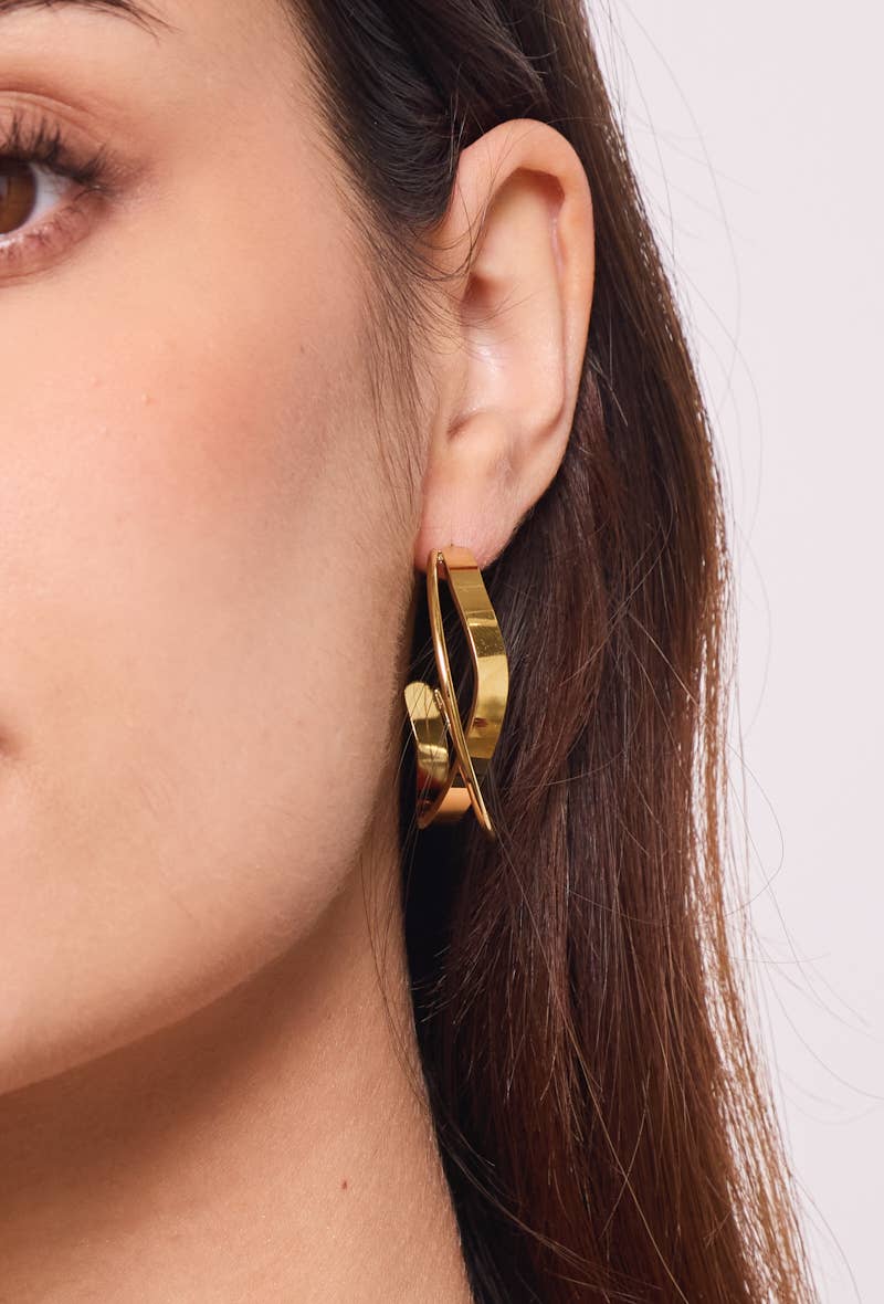 Stainless steel earrings 124AQ401