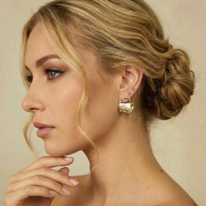 Boucles d'oreilles en acier inoxydable 124AQ327