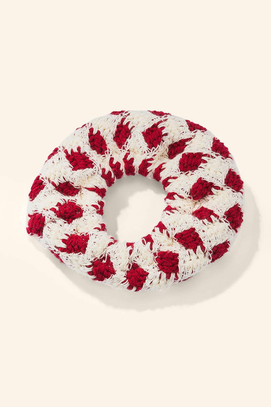 Chouchou élastique en crochet bicolore FQ316HS