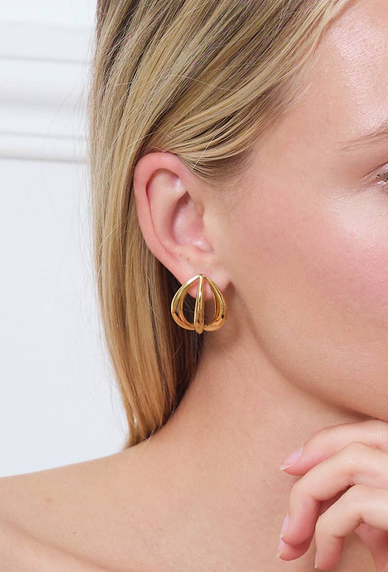 Stainless steel earrings 124AQ259