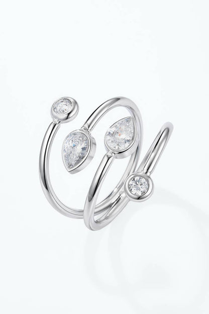 Bague multi-bandes à zircons en acier inoxydable 424AQ510
