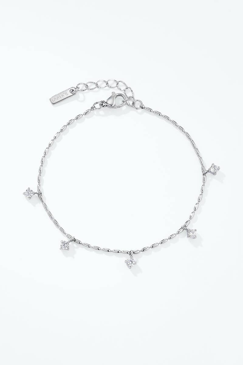 Bracelet chaîne à pampilles en acier inoxydable 324AQ538