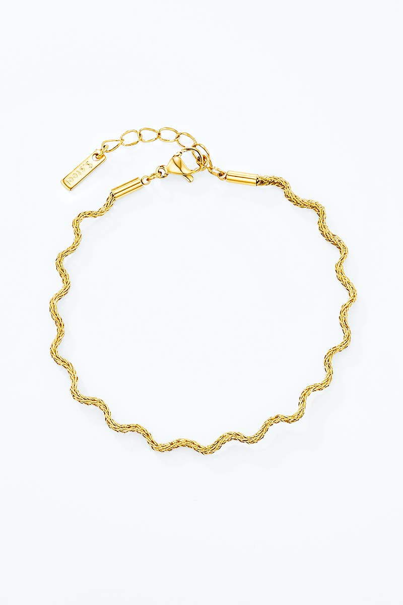 Bracelet ondulé en acier inoxydable 324AQ532