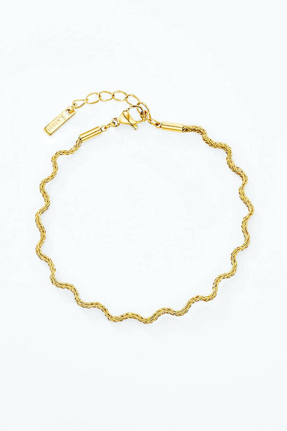 Bracelet ondulé en acier inoxydable 324AQ532