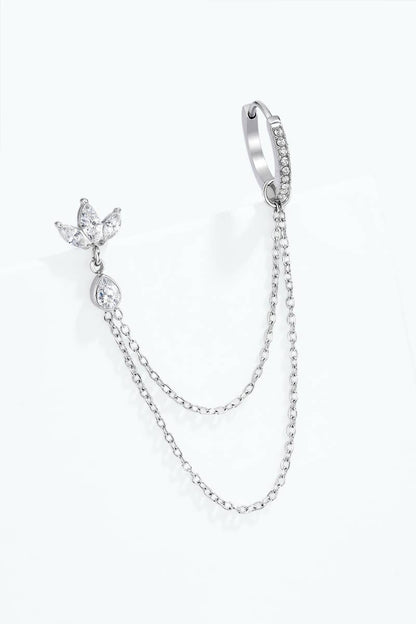 Stainless steel double hoop earring 124AQ828
