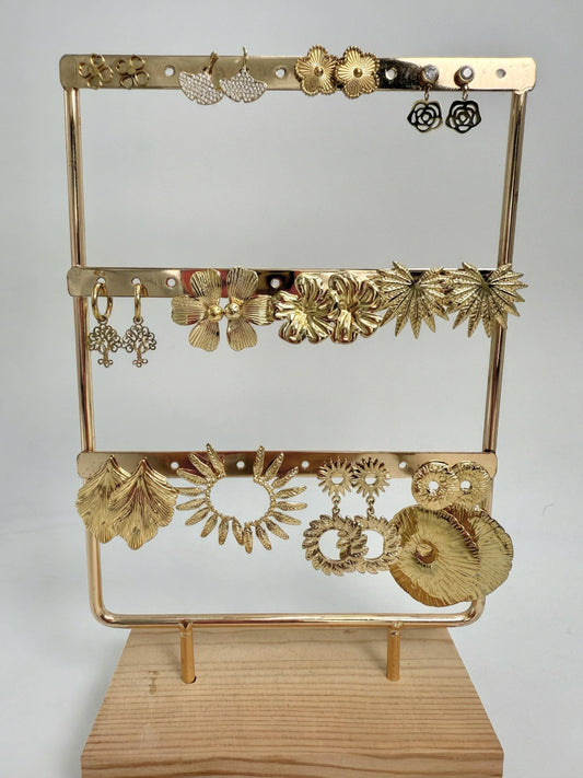 Stainless steel earring set of 12 SET245