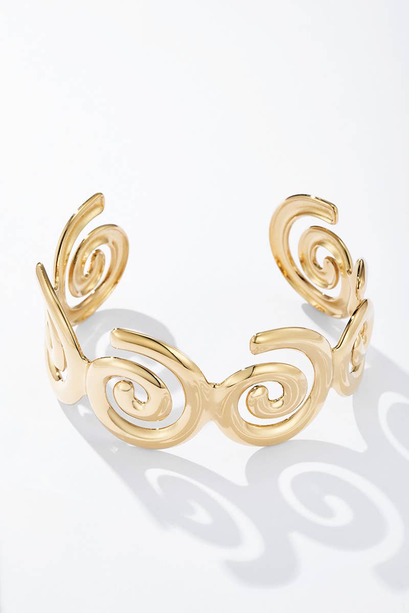 324CA29 stainless steel snail bangle