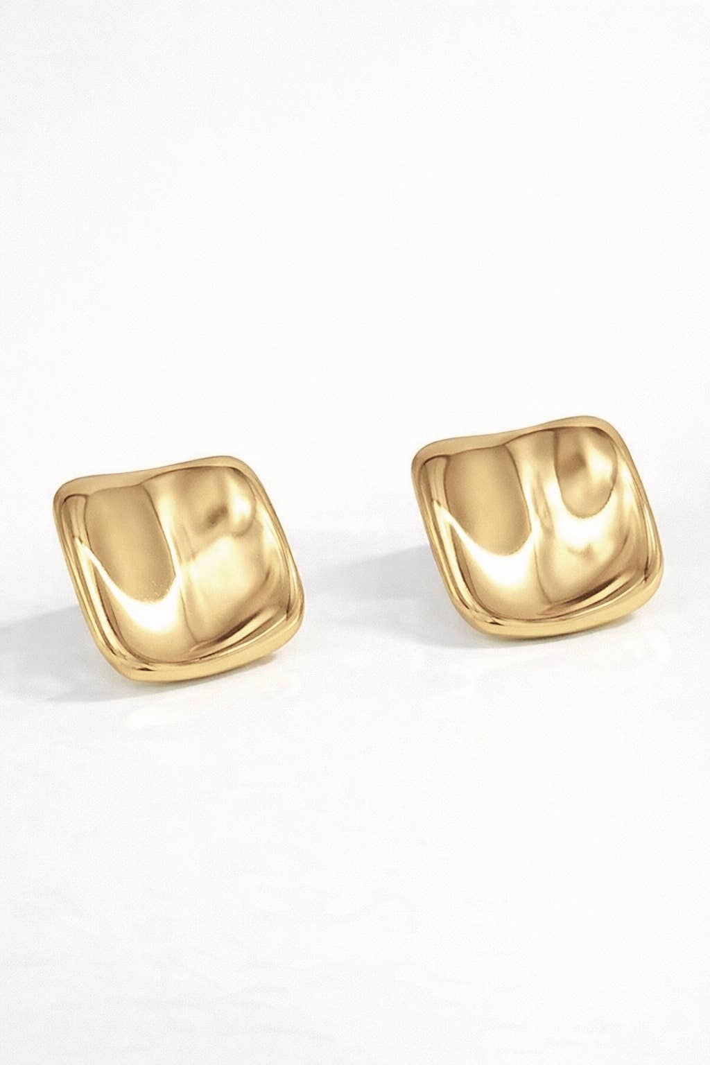 Boucles d'oreilles ondulées en acier inoxydable 124AQ18N