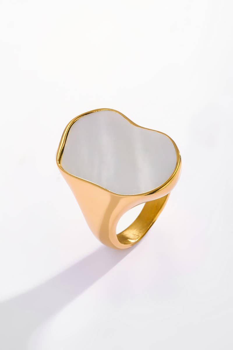 Bague nacré en acier inoxydable 424YC02