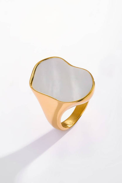 Bague nacré en acier inoxydable 424YC02