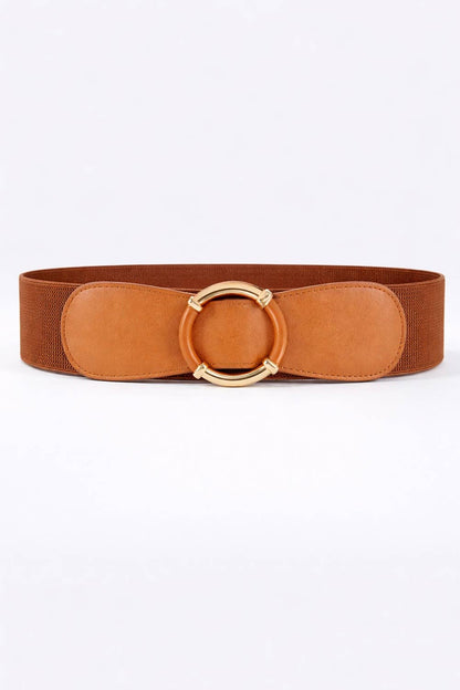 Wide faux leather belt CT38