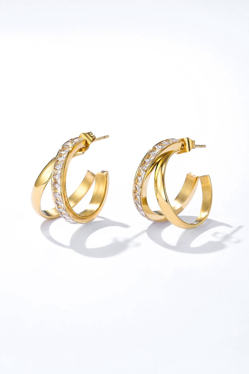 124AQ349 stainless steel earrings
