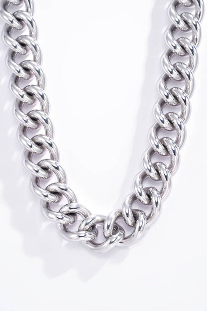 Thick stainless steel chain necklace 224RX36