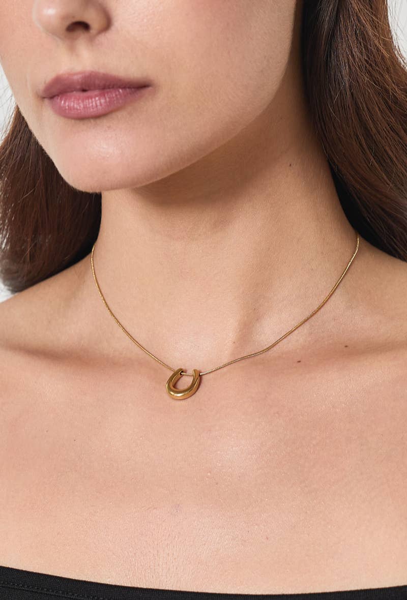 Stainless steel U-necklace 224DY33