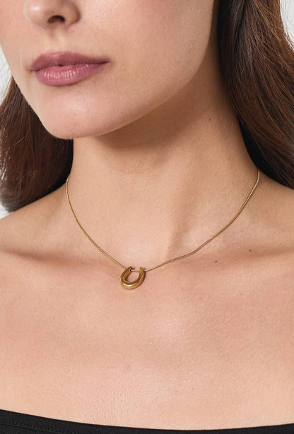 Stainless steel U-necklace 224DY33