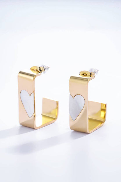 Boucles d'oreilles nacré et en acier inoxydable 124DY24K-1