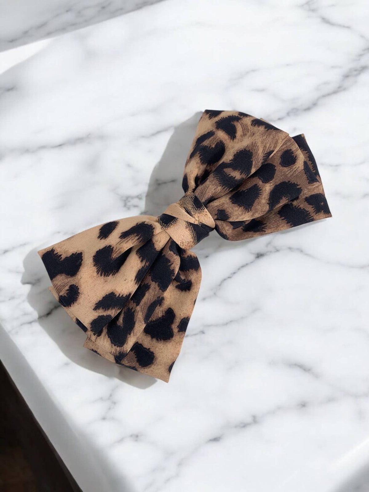 Leopard bow tie clip BRT01