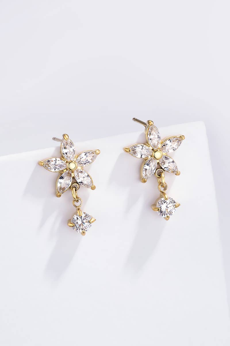 Boucles d'oreilles en acier inoxydable 124AQ552
