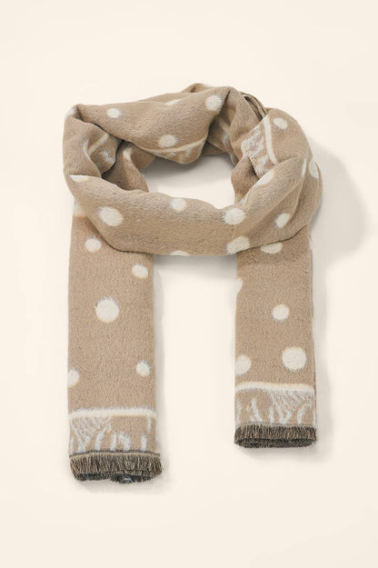 Polka dot wool scarf FL616DF