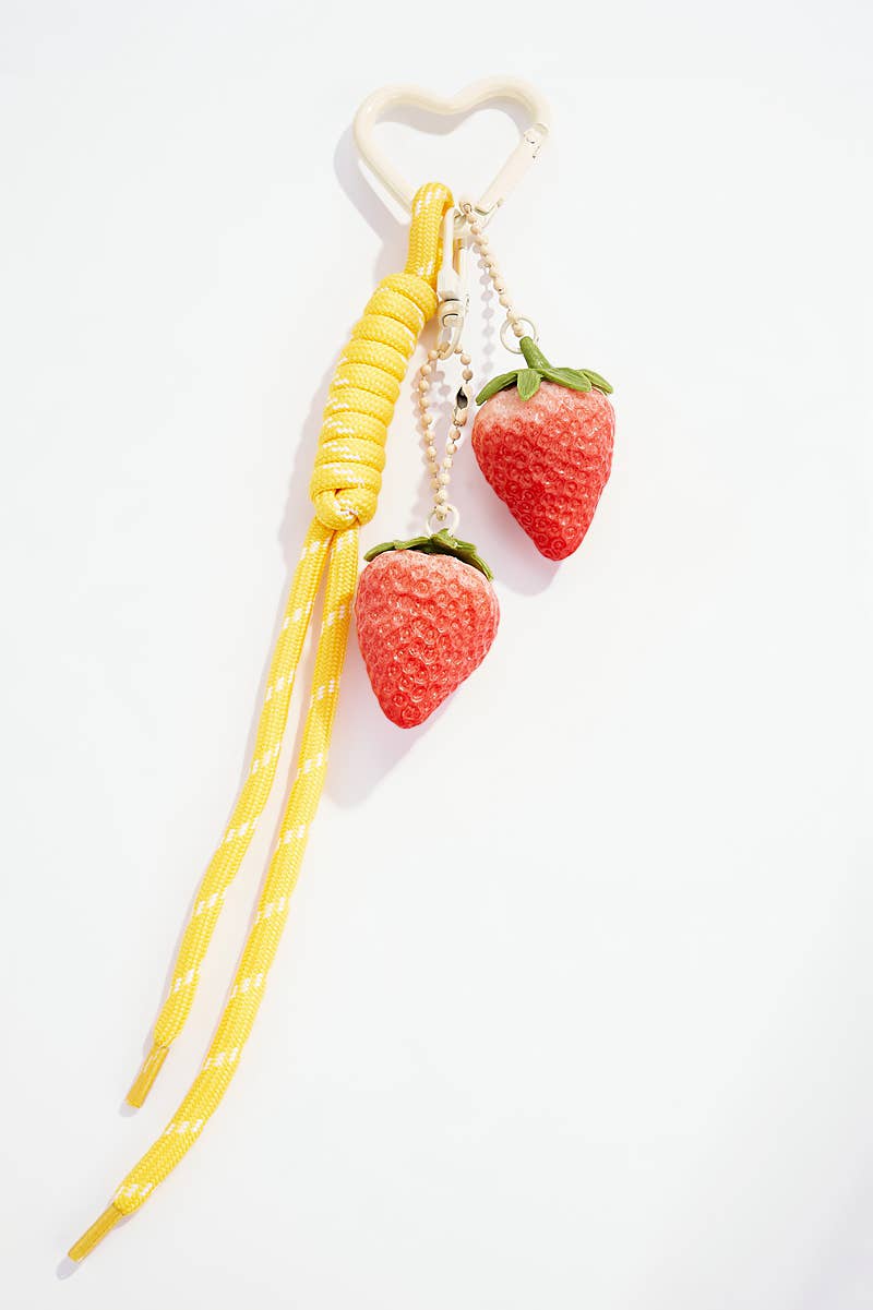 Strawberry bag charm and keychain PC19