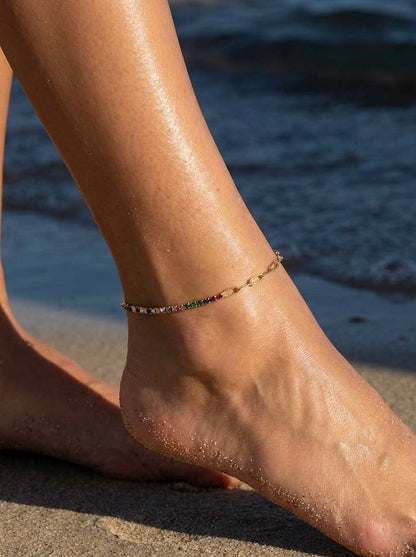 Stainless steel ankle chains 624AQ57