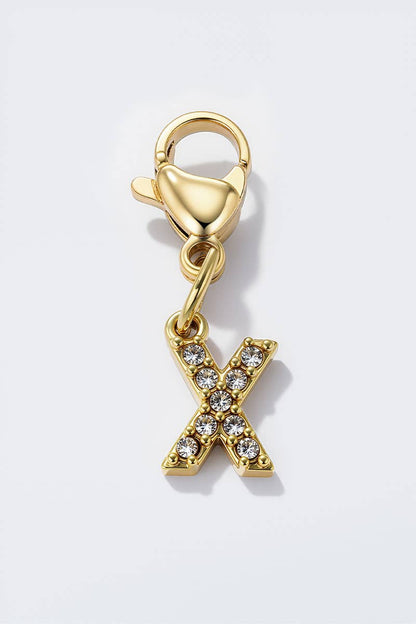 Charm breloque strassé CHARM-LETTRES-STRASS
