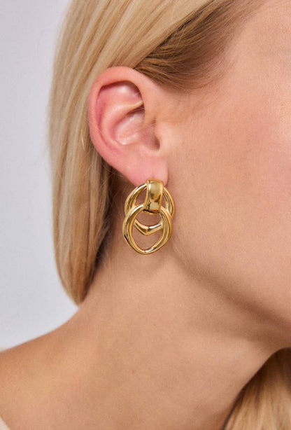 Boucles d'oreille en acier inoxydable 124AQ503