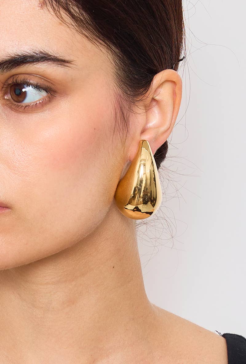 Boucles d'oreilles gouttes XL en acier inoxydable 124YC10