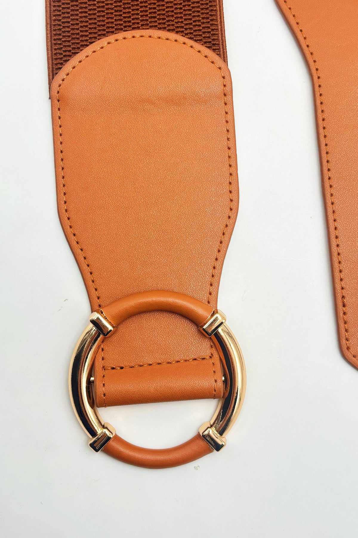 Wide faux leather belt CT38