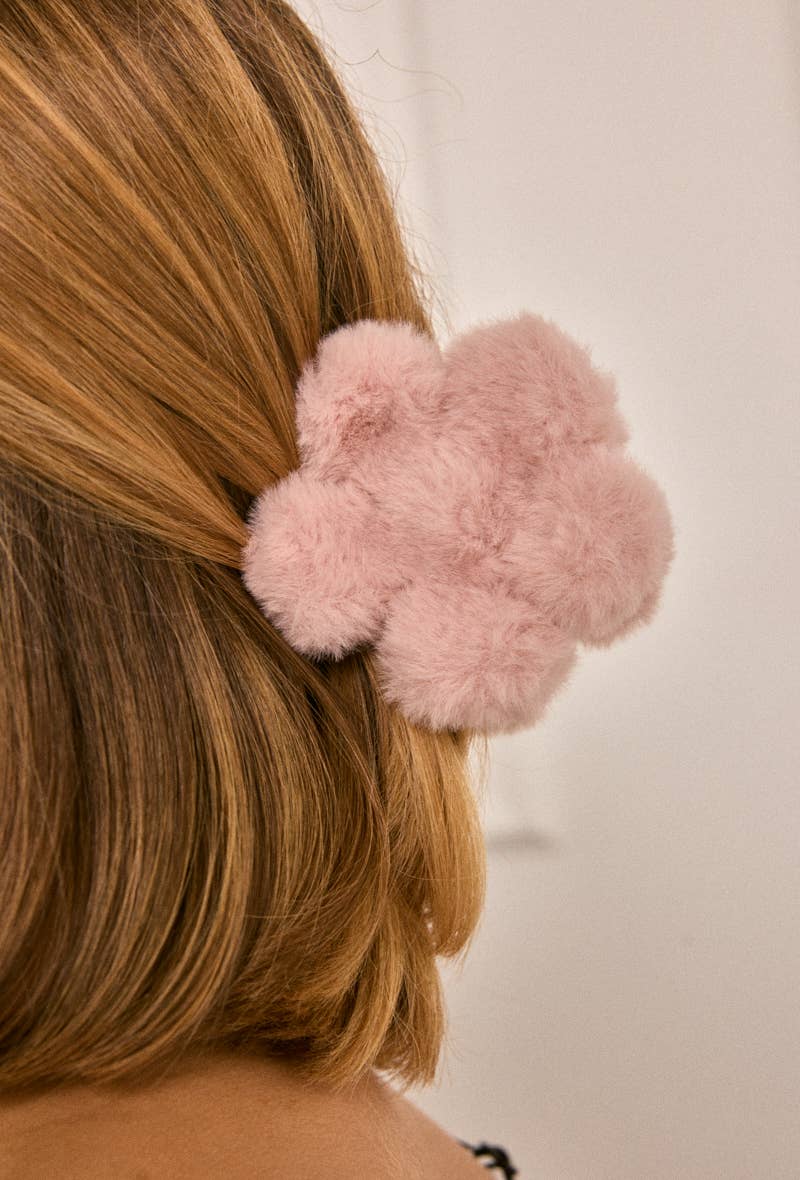 Pince à cheveux fausse fourrure YH205YJ