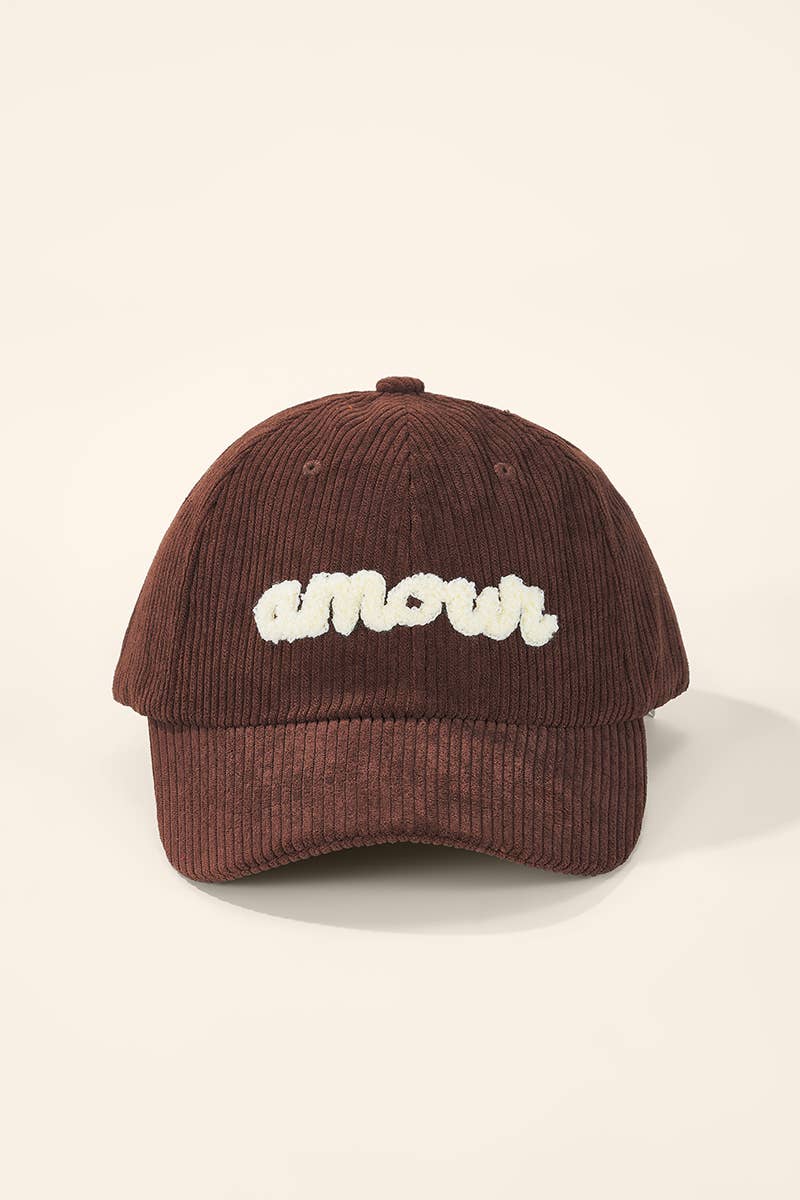 Casquette velours côtelé Amour MJ325HK - MJ330HK